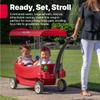 Step2 All Around Canopy Wagon, Kids Ride On Toy, Stroller Substitute, Includes Seat Belts, Made of Durable Plastic, Max Weight 75 lbs., For Toddlers 1.5-5 Years Old view 2