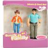 Beverly Hills Doll Collection TM Sweet Li'l Family Dollhouse People Set of 2 Action Figures Set Mom and Dad, Doll House Accessories for Toddlers view 3