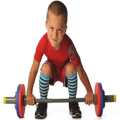 WOD Toys Barbell Mini - Adjustable Kids Barbell Toy Weight Set for Kid Fitness, Weightlifting and Power lifting - Safe, Durable Kid's Gym Workout and Exercise Equipment for Toddlers and Children