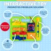 Buckle Toys Busy Board - Montessori Learning Toy for Toddlers Road Trip Essentials - Foam Sensory Board - Develop Fine Motor Skills - Green view 3