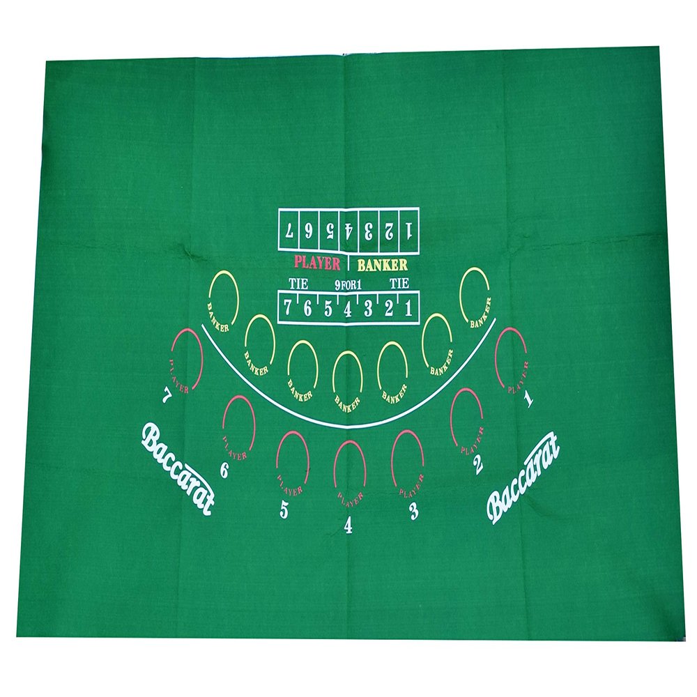 New Casino Baccarat Green Felt Layout 36" X 72"