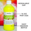 Handy Art Washable Finger Paint, Fluorescent Neon Yellow, 16 oz Bottle view 4