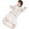 Angelife Sleeping Bag Organic Cotton Thickened Removable Sleeves Baby Wearable Blanket, for Spring Fall view 1