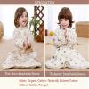 Angelife Sleeping Bag Organic Cotton Thickened Removable Sleeves Baby Wearable Blanket, for Spring Fall view 3