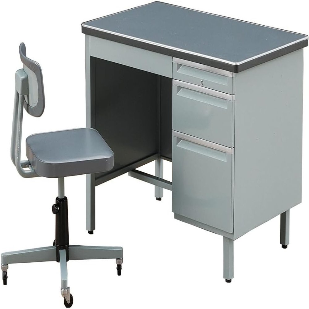 Hasegawa FA03 1/12 Figure Accessories Series, Office Desk and Chair, Plastic Model