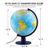 Waypoint Geographic Scout Illuminated Decorative Classroom Globe with Stand, Interactive World Globe with Political Mapping, Blue view 2