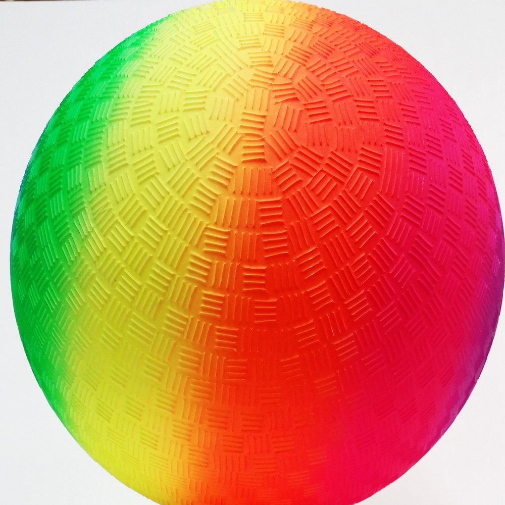 Security Engineering Neon Rainbow Playground Ball, 9 Inch