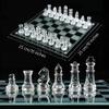 10"*10" Glass Chess Set Frosted and Clear Pieces Felted Bottom for Adult and TeensGift for Game Education view 4