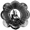 12" Stainless Steel Wind Spinner - Barrel Racer - Black Starlight view 1