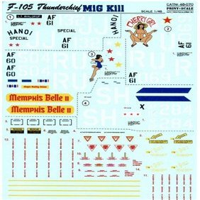 Decal for F-105 Thunderchief, Part 1 Print Scale 48-070