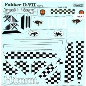 Print Scale Fokker D VII Part 2, 3 Sheets 72-025