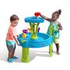 Step2 Summer Showers Splash Tower Water Table for Kids, Outdoor Kids Water Sensory Table, Ages 1.5+ Years Old, 8 Piece Water Toy Accessories, Blue & Green view 1