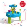 Step2 Summer Showers Splash Tower Water Table for Kids, Outdoor Kids Water Sensory Table, Ages 1.5+ Years Old, 8 Piece Water Toy Accessories, Blue & Green view 2