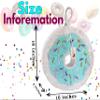 16" White & Teal Doughnut Piata With Sprinkles Donut Grow Up Party Sweets Themed Birthday Doughnut Themed Birthday view 2