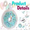 16" White & Teal Doughnut Piata With Sprinkles Donut Grow Up Party Sweets Themed Birthday Doughnut Themed Birthday view 3