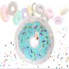 16" White & Teal Doughnut Piata With Sprinkles Donut Grow Up Party Sweets Themed Birthday Doughnut Themed Birthday view 4