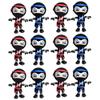 Set of 2 Inflatable 24" NINJAS/PARTY Decorations/INFLATES/Toys/Red/Blue/DECOR view 1