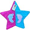 17" Star Pinata with Footprints Twinkle Twinkle Little Star Theme He or She Gender Reveal Pinata view 1