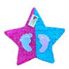 17" Star Pinata with Footprints Twinkle Twinkle Little Star Theme He or She Gender Reveal Pinata view 2