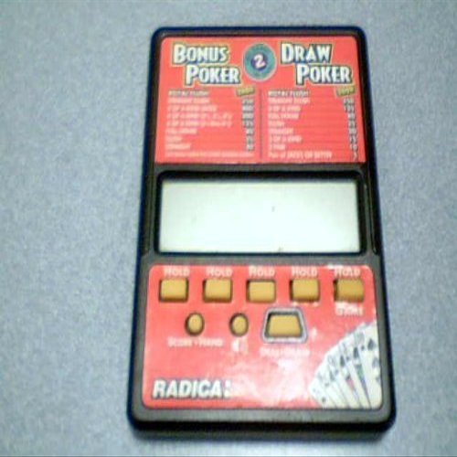 Radica Bonus Poker & Draw Poker Two Games In One LCD Handheld Game