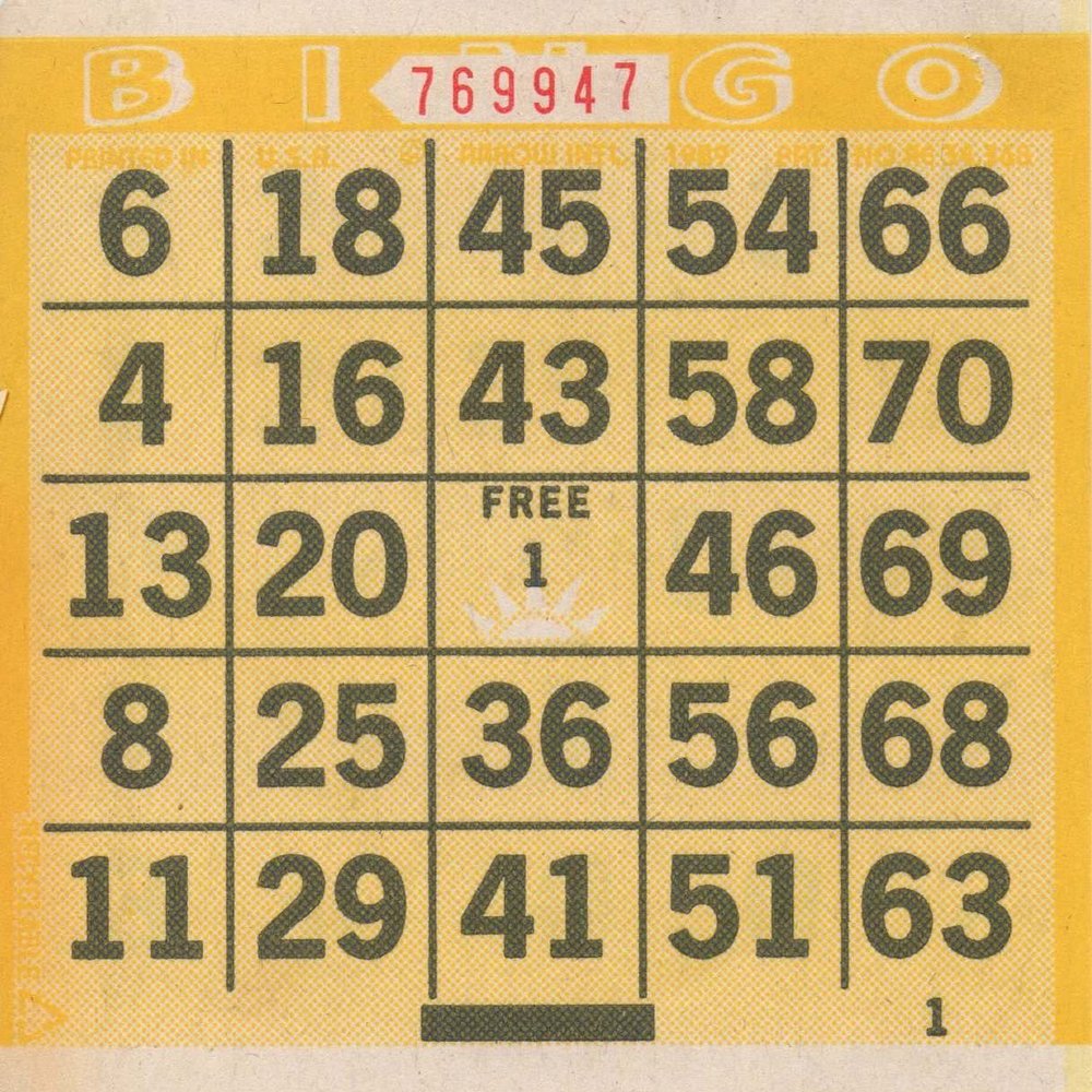 Bingo Paper Cards - 1 Card Per Sheet, 1000 Sheets Per Pack