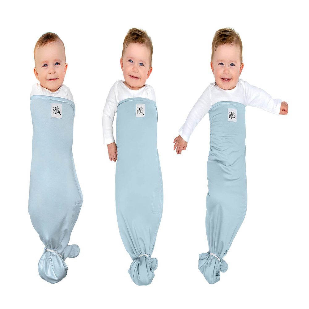 The Ollie Swaddle Adjustable Baby Swaddle for Newborns | Pediatrician-Approved for Safe Sleep | Easy Closure | Arms-Out | Lightweight, Machine-Washable | Easy Diaper Access