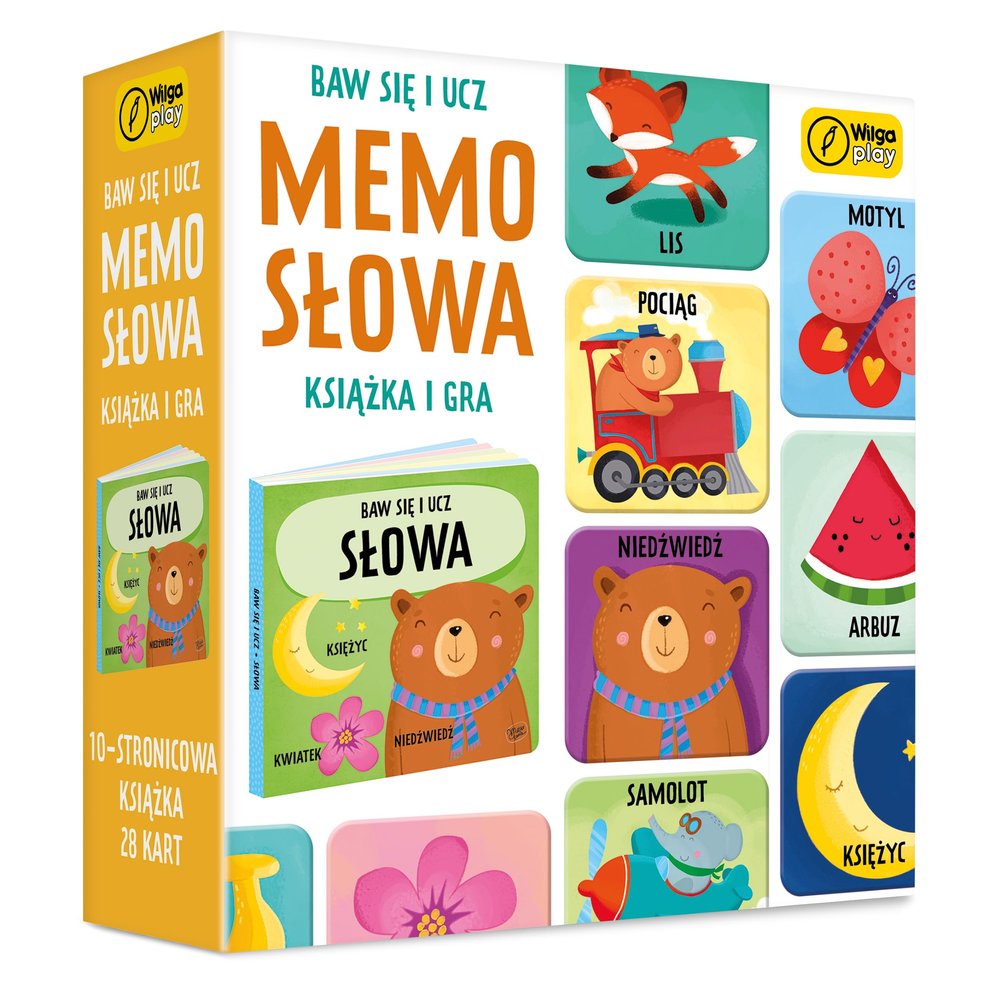 Wilga Play Have Fun and Learn. Memo Words. Game and Book