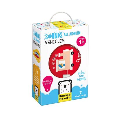 Banana Panda - Sounds All Around Vehicles Flash Cards - Educational Toy and Learning Activity for Kids Ages 1 Year and Up
