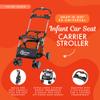 Baby Trend Snap N Go EX Polyester Lightweight Foldable Universal Single Infant Car Seat Carrier with 2 Cup Holder and Covered Compartment, Black view 2