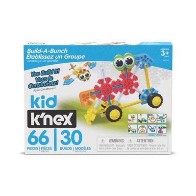 KID K'NEX - Build A Bunch Set 66 Pieces, Preschool STEM Building, Kid Construction Set, Creative Play Ages 3+