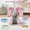 Dimple Kaia Peek A Boo Elephant Toy, Interactive Singing Stuffed Animal Plush with Moving Ears, Musical Stuffed Animal for Babies and Toddlers, Adorable Elephant Baby Toy view 3