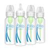 Dr. Brown's Natural Flow Anti-Colic Options+ Narrow Baby Bottle, 8 oz/250 mL, with Level 1 Slow Flow Nipples, 0m+, 4 Pack view 1