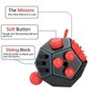 12 Sided Fidget Toys Cube,Dodecagon Fidget Toys for Kids Adults, Relief Stress and Anxiety Anti Depression & Focus for ADHD, ADD, Autism (Red, Normal A4) view 2