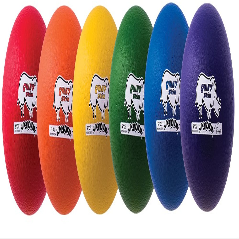 Champion Sports 6.3 Inch Rhino Skin Super High Bounce Dodgeball Set