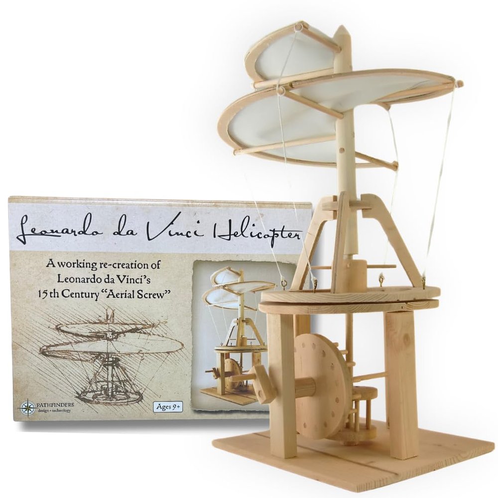 Pathfinders STEM Kit Leonardo da Vinci Helicopter Model kit Science Kits | stem Toy Physics Toys | Engineering | Learning Resources