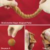 Arfun Magnetic Slime Putty, Soft Magic Slime Hand Therapy Putty Fidget Game Stress Relief Thinking Educational Toy with Upgraded Magnet Christmas Birthday Gift for Kids Adults (Gold) view 3