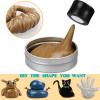 Arfun Magnetic Slime Putty, Soft Magic Slime Hand Therapy Putty Fidget Game Stress Relief Thinking Educational Toy with Upgraded Magnet Christmas Birthday Gift for Kids Adults (Gold) view 4
