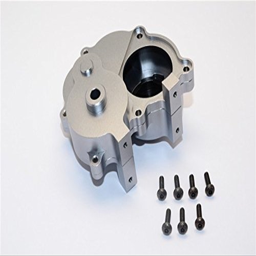GPM For Gmade Crawler R1 Rock Buggy Upgrade Parts Aluminum Transmission Housing - 1 Set Gray Silver
