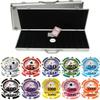Deluxe Royal Flush Yin Yang 13.5gm Clay 500 Chip Poker Set with Aluminum Case - Includes Buttons, Cards and Dice! view 1