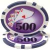 Deluxe Royal Flush Yin Yang 13.5gm Clay 500 Chip Poker Set with Aluminum Case - Includes Buttons, Cards and Dice! view 3