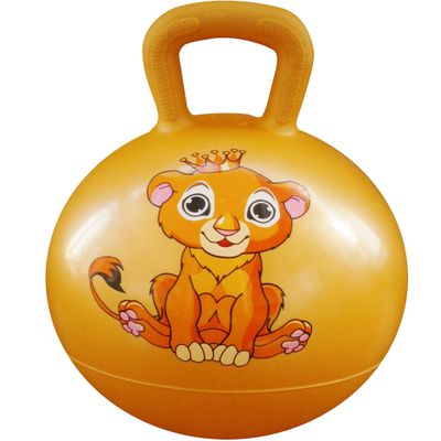 AppleRound Hippity Hoppity Hop Ball with Air Pump - 15in / 38cm Diameter, for Children Ages 3-6, Kangaroo Bouncer Sit-on Bouncy Ball with Handle