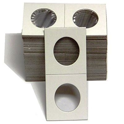 1 - 100 Pack of 2x2 Half Dollar Coin Cardboard Holder -