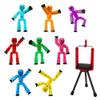 Zing Stikbot 8 Solid Pink/Yellow/Light Blue/Green/Dark Blue/Purple/Orange/Red Color and Red Tripod (TST888SCTP) view 1