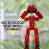 Zing Stikbot 8 Solid Pink/Yellow/Light Blue/Green/Dark Blue/Purple/Orange/Red Color and Red Tripod (TST888SCTP) view 3