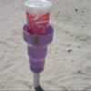 Beach Cup Holders- Beach drink holders come in a Set of 2 (lavender) KAZeKUP's and (2) 7 3/4" beach poles view 4