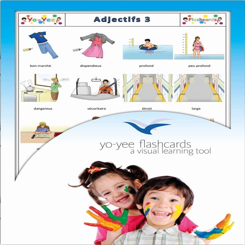 Adjectives Flash Cards in French for Language Learning - Fiches de vocabulaire - Adjectifs 3