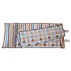 Bacati - 100% Cotton Percale Breathable Fabrics Nap Mat with Pillow for Toddler Boys, Measures 50 x 20 x 1.5 Inches, Ideal for Daycare and Preschool, Sleepovers (MOD Sports, Blue/Orange/Brown) view 1