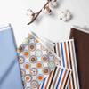 Bacati - 100% Cotton Percale Breathable Fabrics Nap Mat with Pillow for Toddler Boys, Measures 50 x 20 x 1.5 Inches, Ideal for Daycare and Preschool, Sleepovers (MOD Sports, Blue/Orange/Brown) view 2