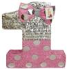20" Tall Pink & Silver Number One Pinata with Bow Princess Themed Party Pink & Silver Party Supplies Decorations First Birthday view 1