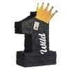 APINATA4U Large 20" Number One Pinata Gold Crown Wild Theme Black Color First Birthday Little Wild One Party Decoration view 2